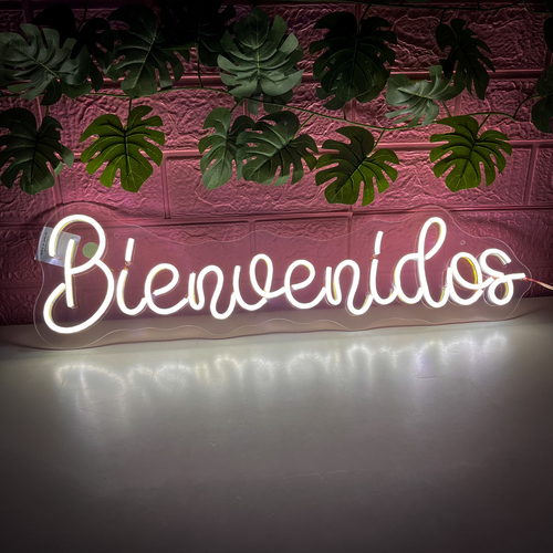 Foto 3 pulgar | Letrero Led Neón Bienvenidos Decorativo Luminoso