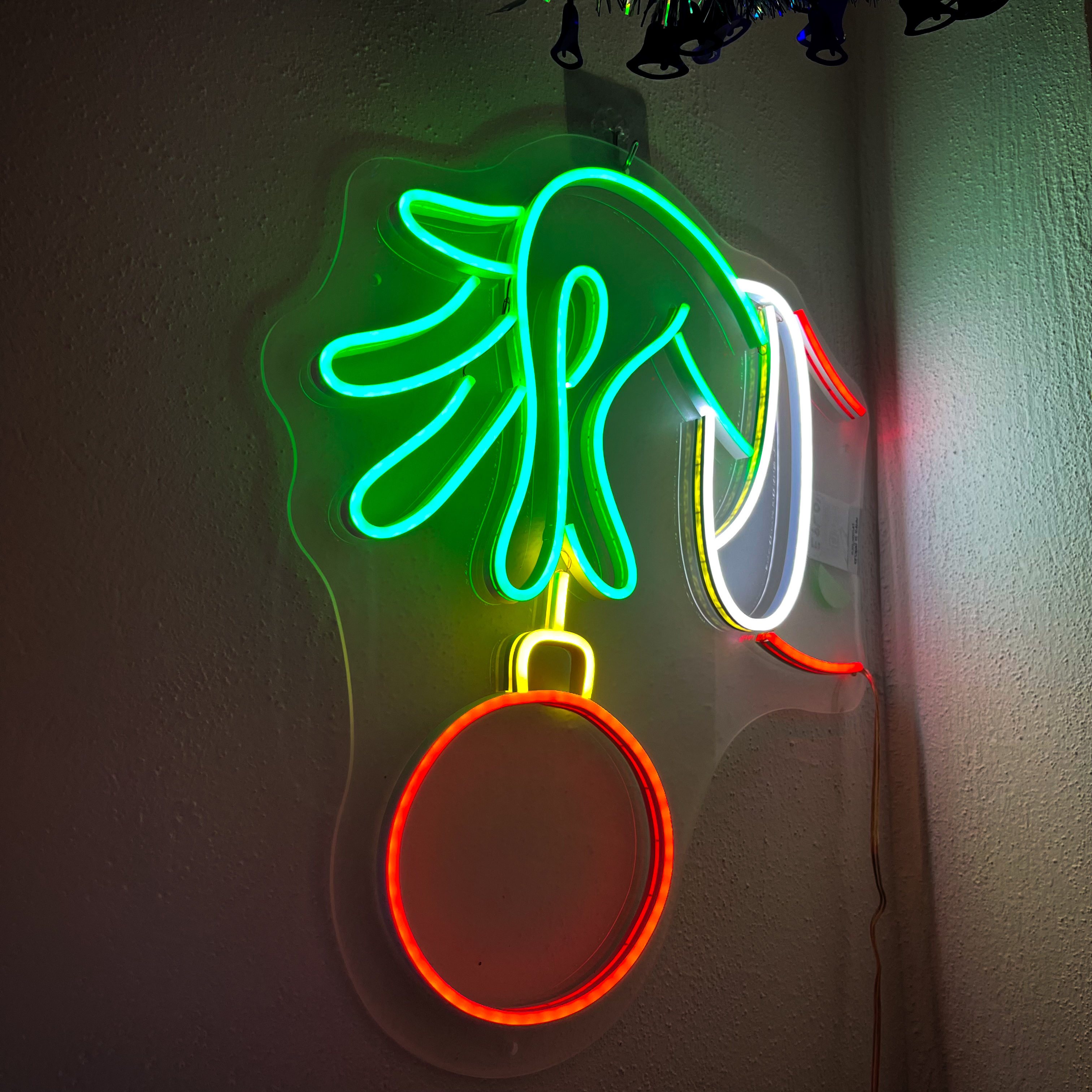 Foto 4 pulgar | Letrero Led Neón Mano Grinch Navidad Decorativo Luminoso