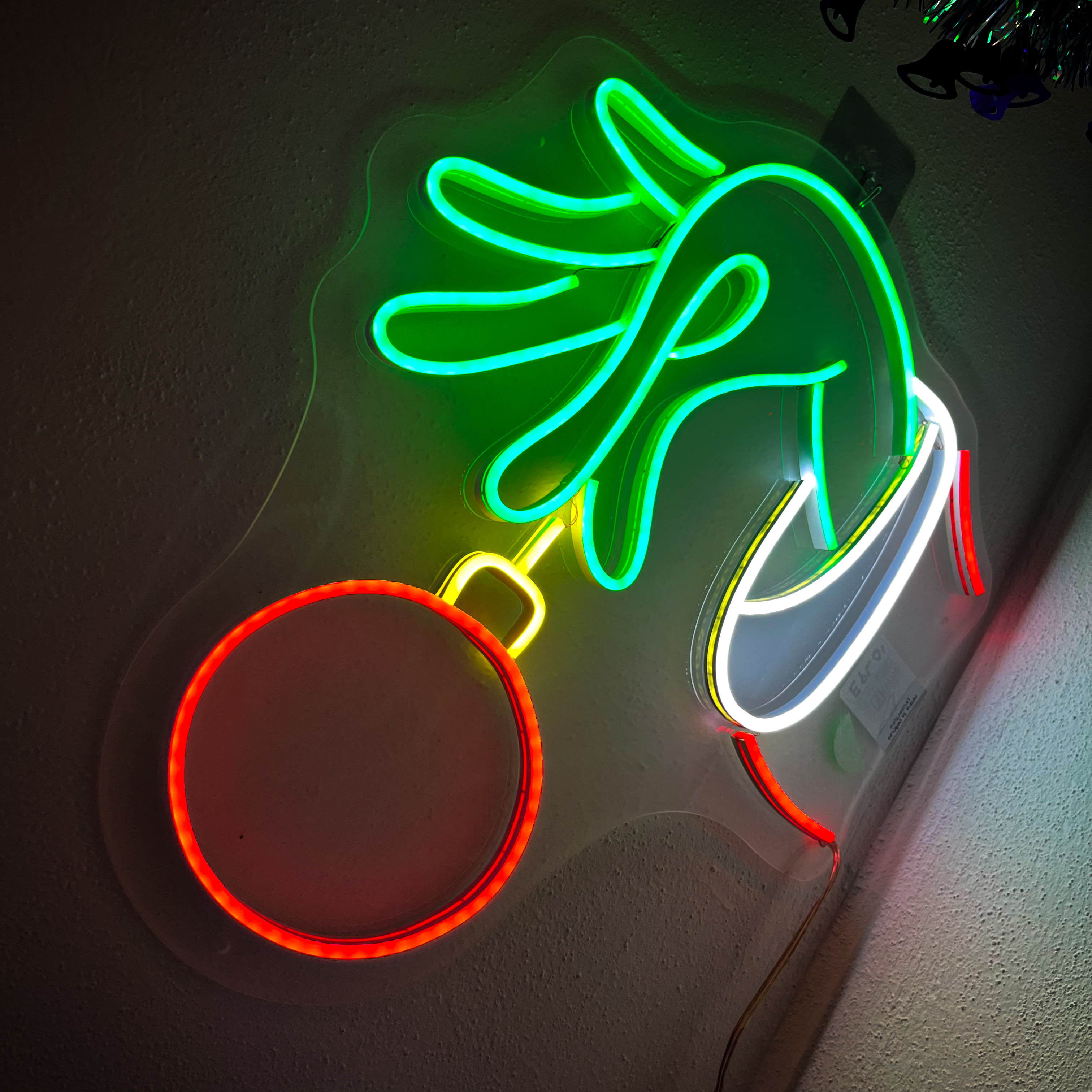 Foto 5 pulgar | Letrero Led Neón Mano Grinch Navidad Decorativo Luminoso
