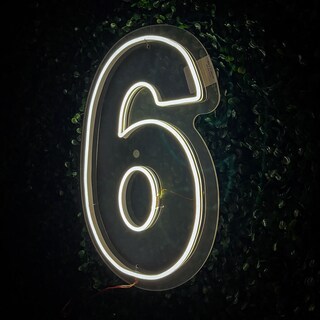 Foto 4 | Letrero Led Neón Número 6 Decoración Fiesta Luminoso 60x38cm