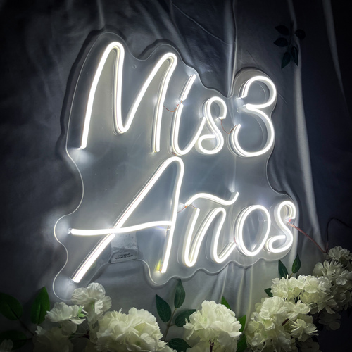 Foto 4 pulgar | Letrero Led Neón Mis 3 Años Decoración Luminoso