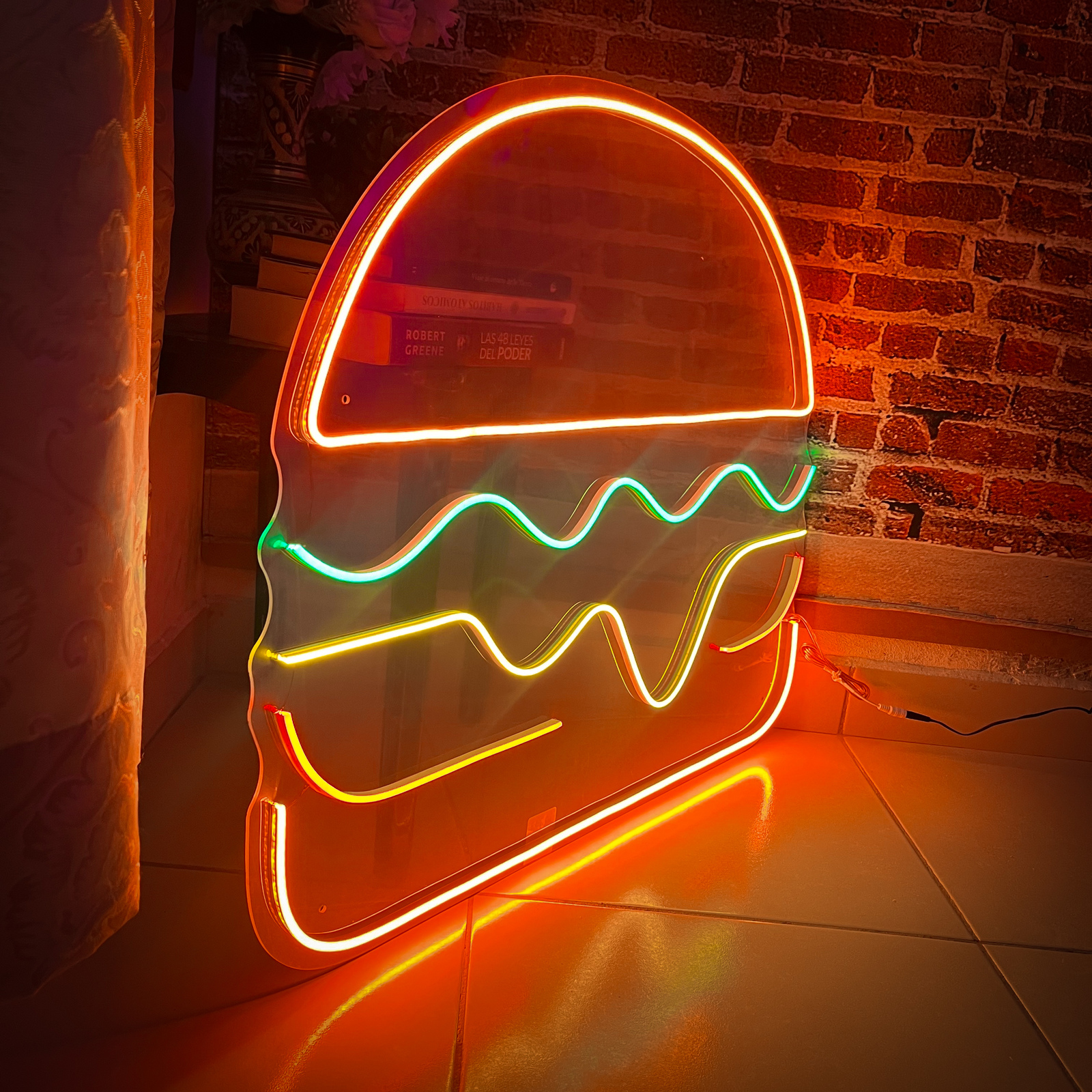 Foto 4 pulgar | Letrero Led Neón Isha Laser Hamburguesa