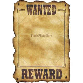 Foto 1 | Letrero Party Accessory Beistle Western Wanted Para Fotos De 8 X 10 - Venta Internacional.