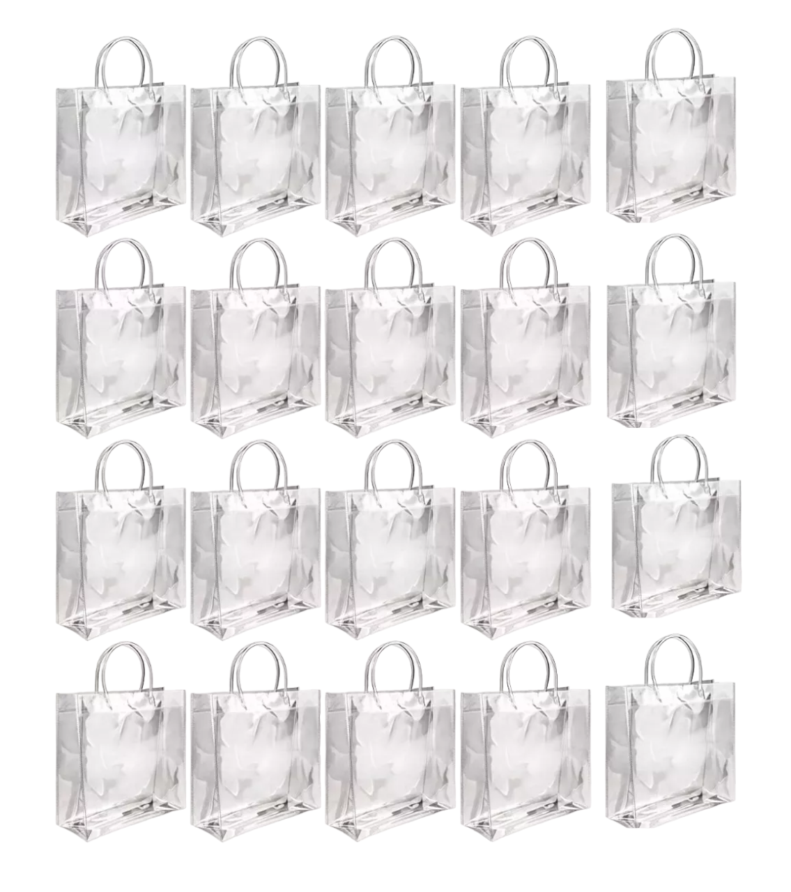 Foto 2 pulgar | Bolsa de Regalo con Asa para Boda Bautizo o Recuerdos 20 PZAS Transparentes