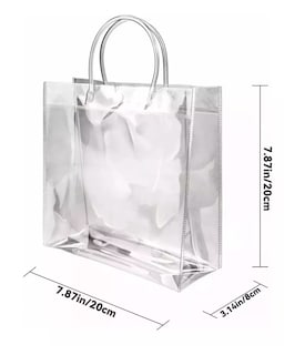 Foto 3 | Bolsa de Regalo con Asa para Boda Bautizo o Recuerdos 20 PZAS Transparentes
