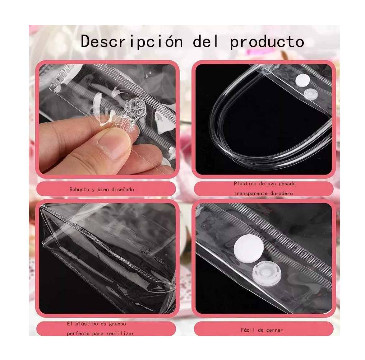 Foto 5 pulgar | Bolsa de Regalo con Asa para Boda Bautizo o Recuerdos 20 PZAS Transparentes