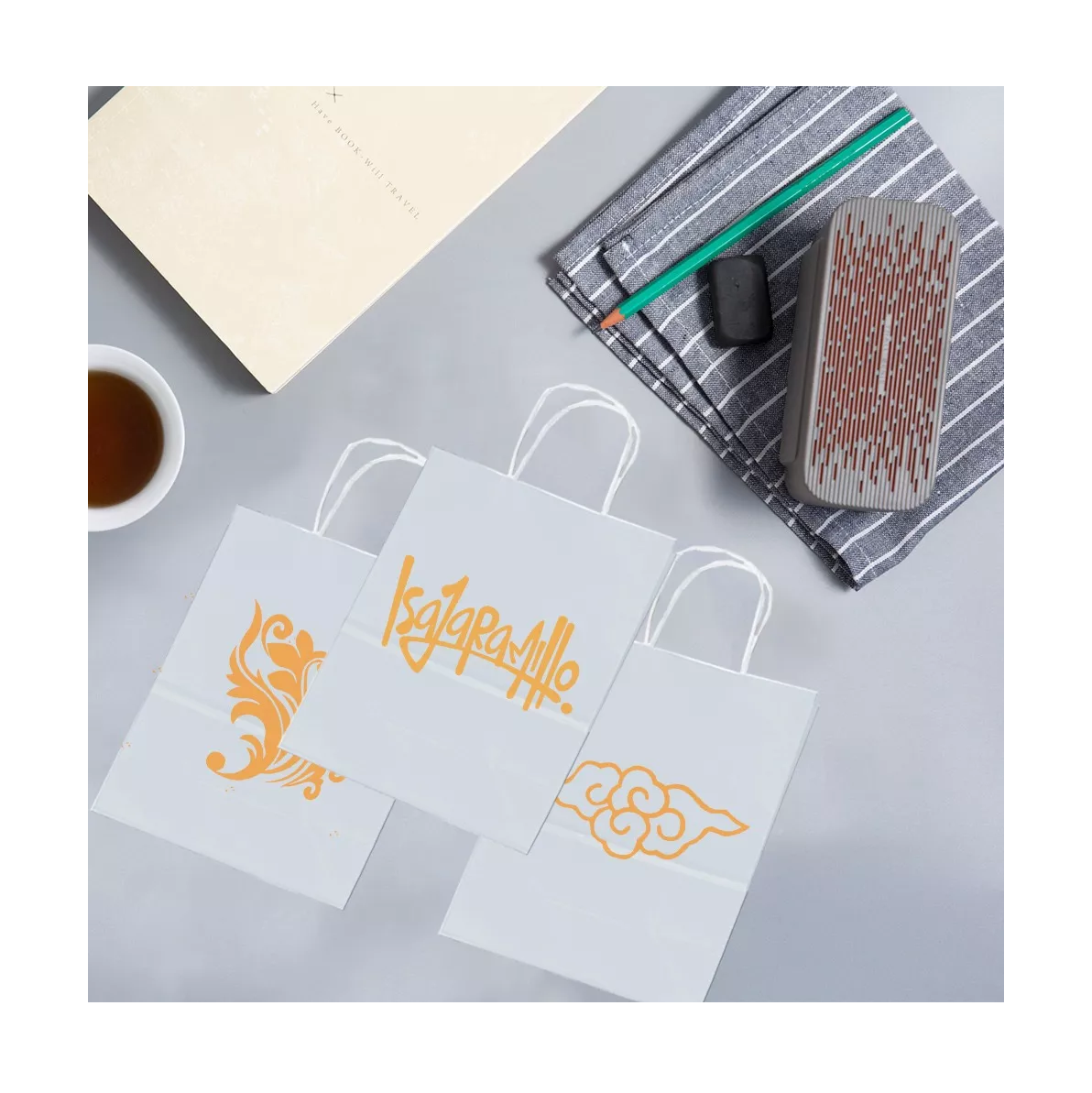 Foto 3 pulgar | Bolsas de Regalo Papel Kraft Belug 10 Piezas Blanco