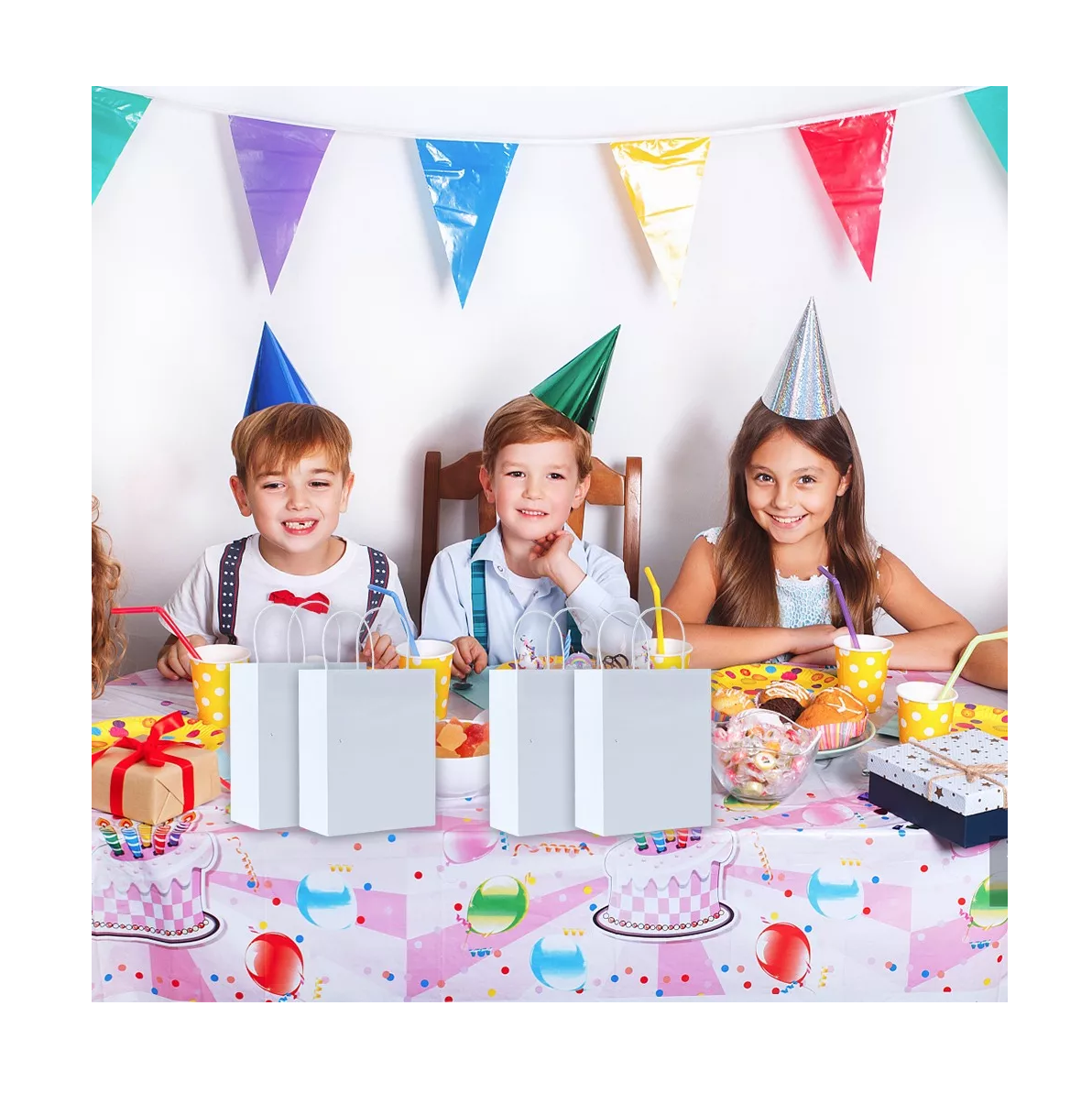 Foto 4 pulgar | Bolsas de Regalo Papel Kraft Belug 10 Piezas Blanco