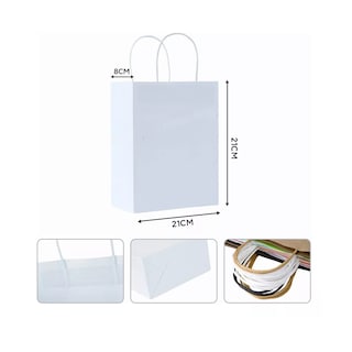 Foto 5 | Bolsas de Regalo Papel Kraft Belug 10 Piezas Blanco