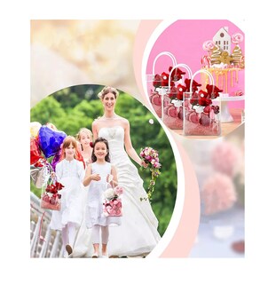 Foto 4 | 25 Pcs Bolsas De Regalo Recuerdo De Pvc Transparente Con Asa