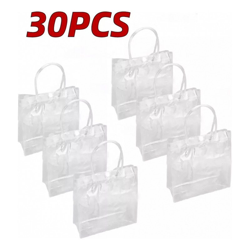 Foto 8 pulgar | Bolsas De Regalo Reutilizables De Plástico Pvc 30 Unidades Transparentes - Venta Internacional.