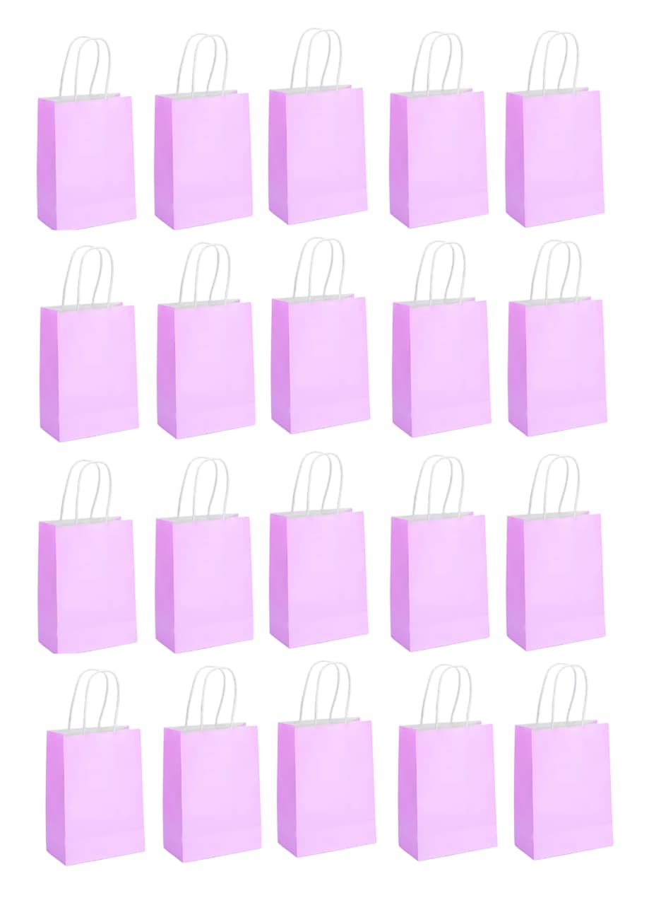 Bolsas De Regalo Papel Kraft Bolsas De Dulces Ecológicas 20 Pcs Violeta $599