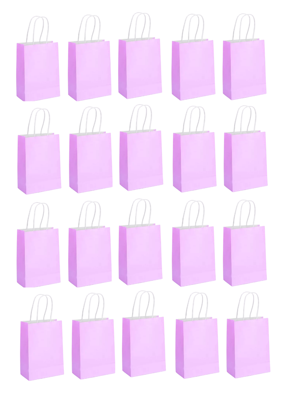 Foto 2 pulgar | Bolsas De Regalo Papel Kraft Bolsas De Dulces Ecológicas 20 Pcs Violeta
