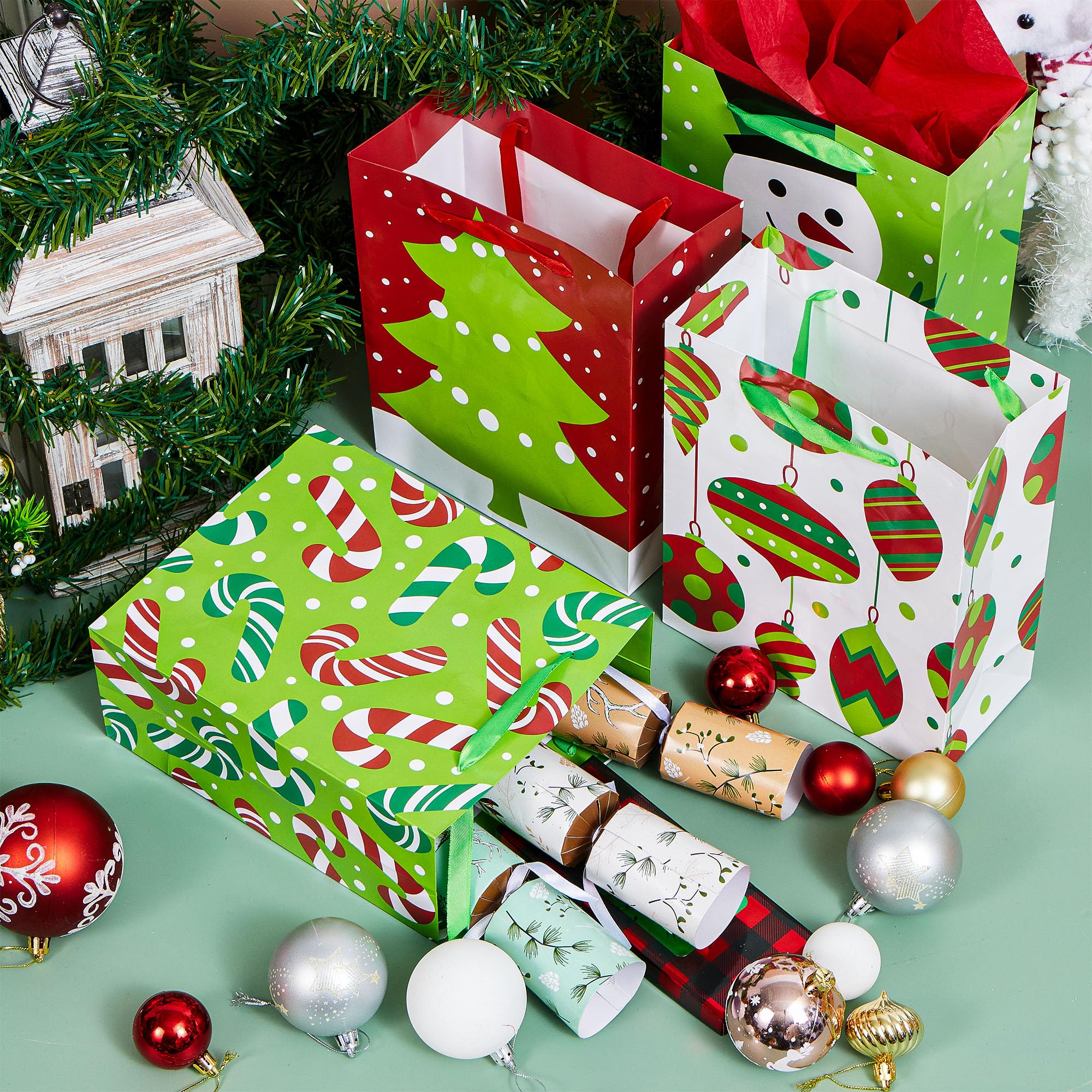 Foto 8 pulgar | Bolsas De Papel Navideñas Joyin, 18 Unidades, Para Regalo, 9 X 3.5 X 7.3 Pulgadas - Venta Internacional.