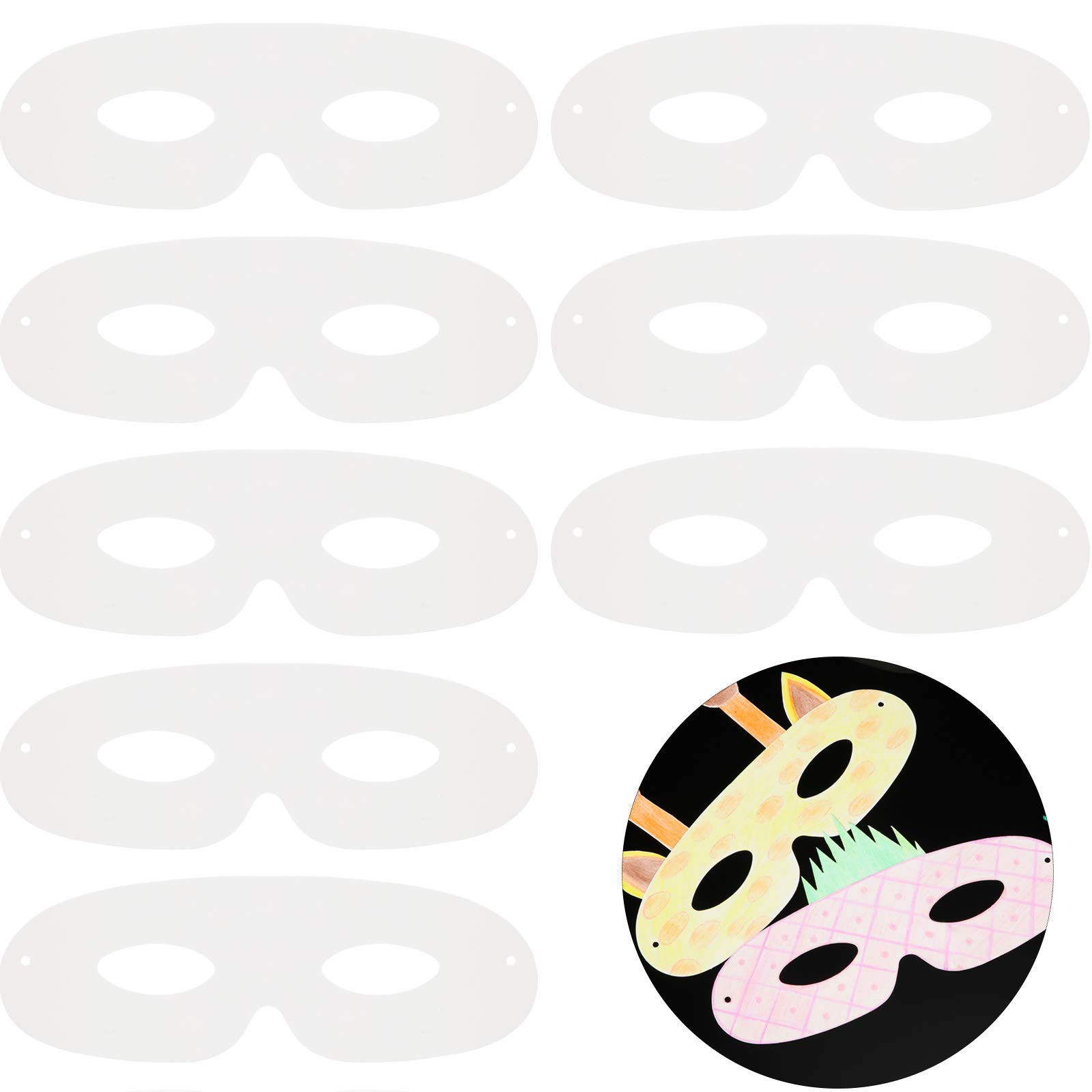 Foto 2 pulgar | Máscaras De Papel Gejoy Die Cut Mardi Gras Blancas Para Niños (40 Unidades) - Venta Internacional.
