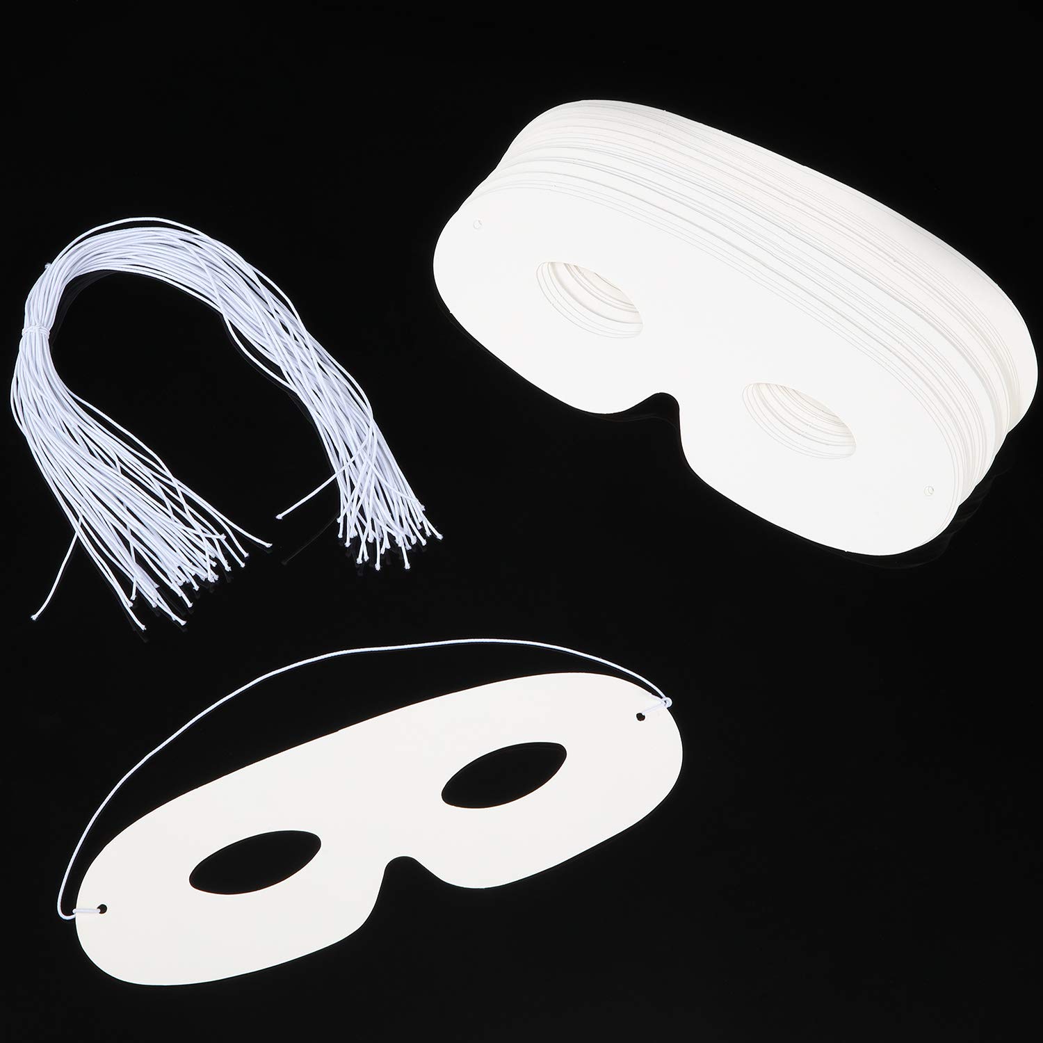 Foto 2 | Máscaras De Papel Gejoy Die Cut Mardi Gras Blancas Para Niños (40 Unidades) - Venta Internacional.