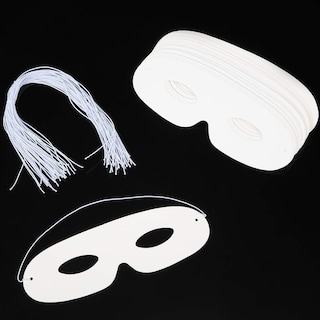 Foto 2 | Máscaras De Papel Gejoy Die Cut Mardi Gras Blancas Para Niños (40 Unidades) - Venta Internacional.
