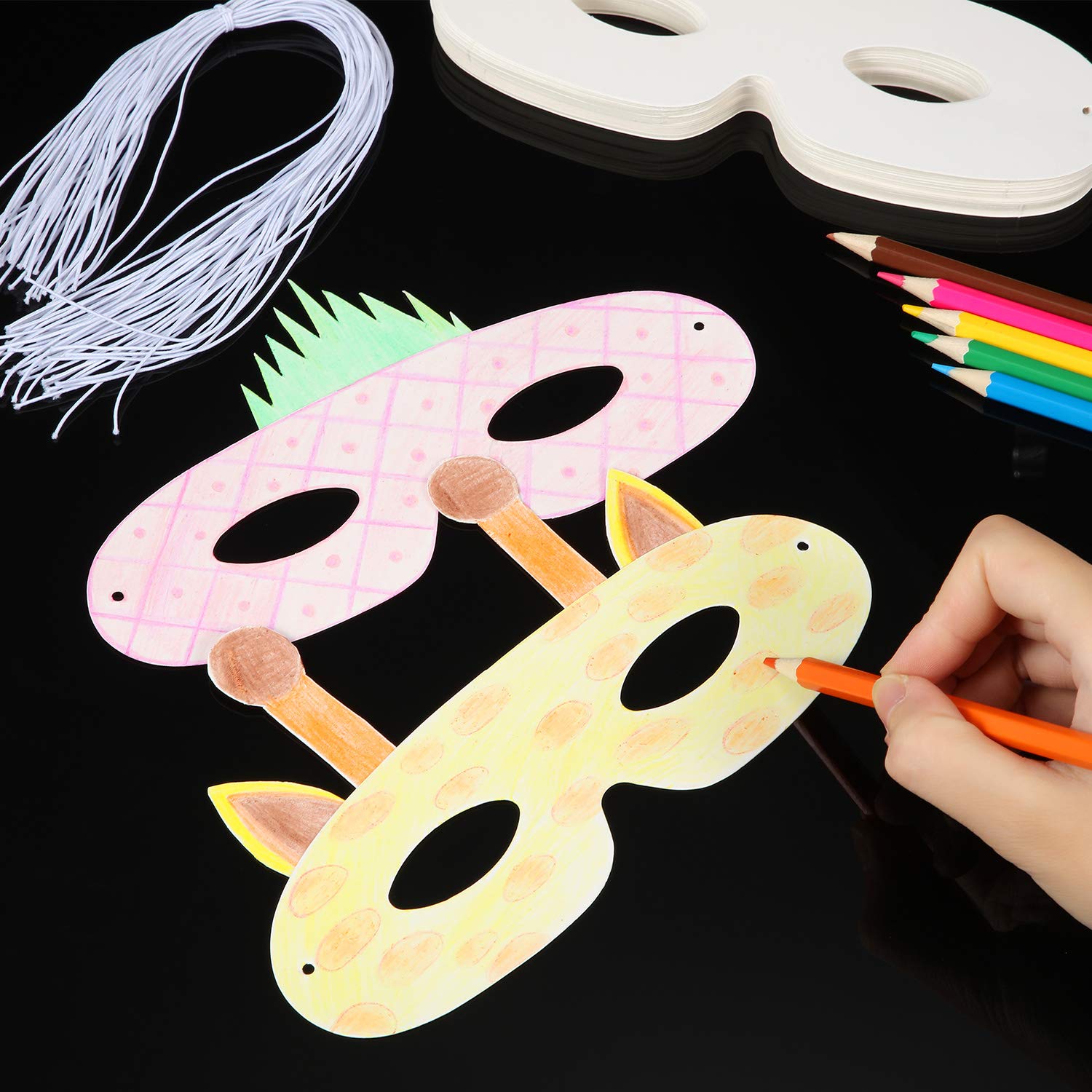 Foto 5 | Máscaras De Papel Gejoy Die Cut Mardi Gras Blancas Para Niños (40 Unidades) - Venta Internacional.