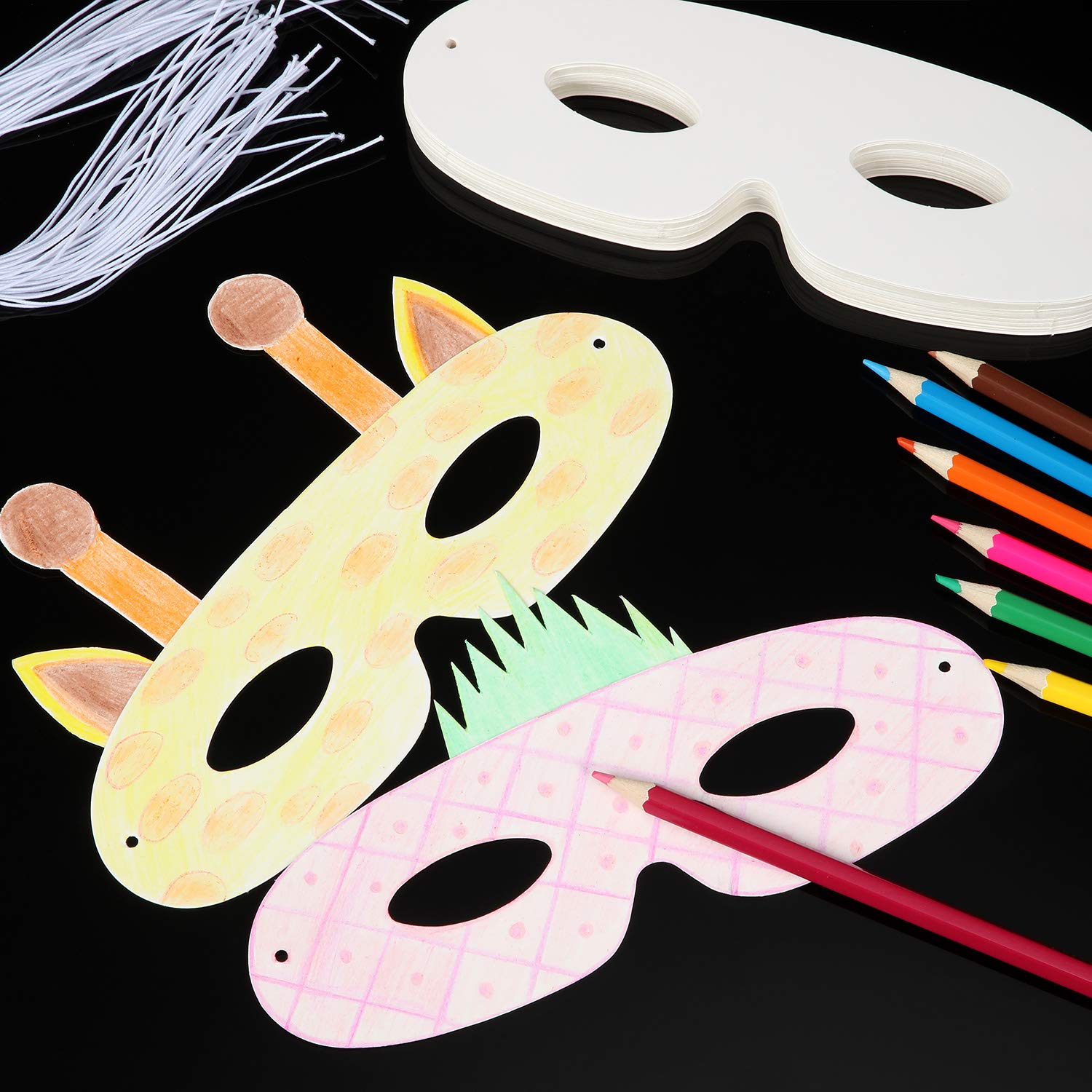 Foto 6 | Máscaras De Papel Gejoy Die Cut Mardi Gras Blancas Para Niños (40 Unidades) - Venta Internacional.