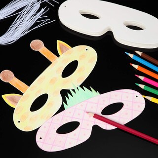 Foto 6 | Máscaras De Papel Gejoy Die Cut Mardi Gras Blancas Para Niños (40 Unidades) - Venta Internacional.