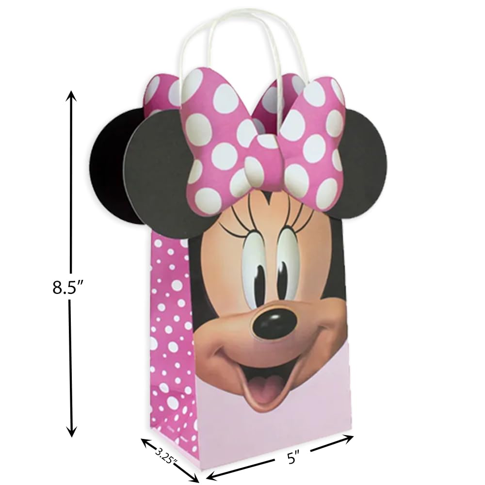 Foto 2 | Bolsas De Fiesta Amscan Minnie Mouse Forever De Papel Rosa, Paquete De 8 - Venta Internacional.