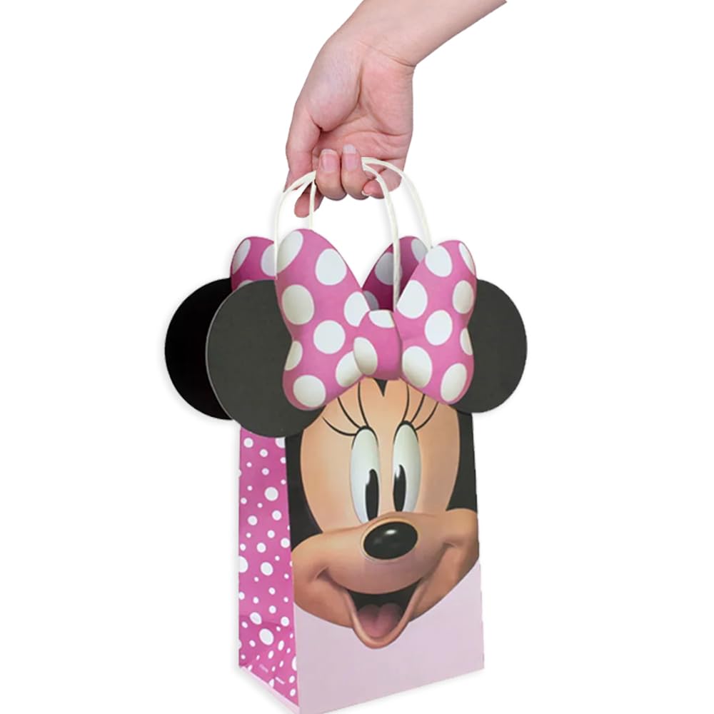 Foto 4 pulgar | Bolsas De Fiesta Amscan Minnie Mouse Forever De Papel Rosa, Paquete De 8 - Venta Internacional.