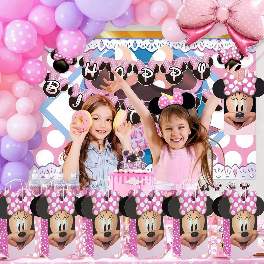 Foto 5 pulgar | Bolsas De Fiesta Amscan Minnie Mouse Forever De Papel Rosa, Paquete De 8 - Venta Internacional.