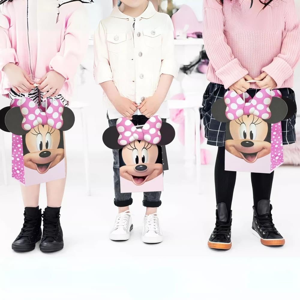 Foto 6 pulgar | Bolsas De Fiesta Amscan Minnie Mouse Forever De Papel Rosa, Paquete De 8 - Venta Internacional.