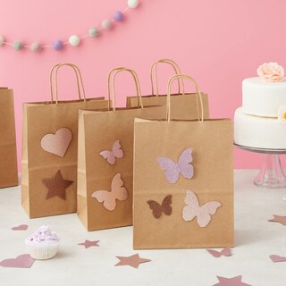 Foto 2 | Bolsas De Papel Juvale, Tamaño Mediano, 12 Unidades, Con Asas, 20 X 12 X 25 Cm, Color Marrón - Venta Internacional.
