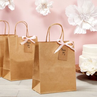 Foto 3 | Bolsas De Papel Juvale, Tamaño Mediano, 12 Unidades, Con Asas, 20 X 12 X 25 Cm, Color Marrón - Venta Internacional.