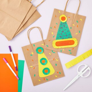 Foto 4 | Bolsas De Papel Juvale, Tamaño Mediano, 12 Unidades, Con Asas, 20 X 12 X 25 Cm, Color Marrón - Venta Internacional.