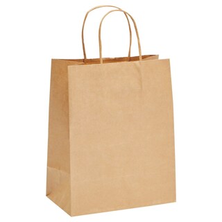 Foto 7 | Bolsas De Papel Juvale, Tamaño Mediano, 12 Unidades, Con Asas, 20 X 12 X 25 Cm, Color Marrón - Venta Internacional.