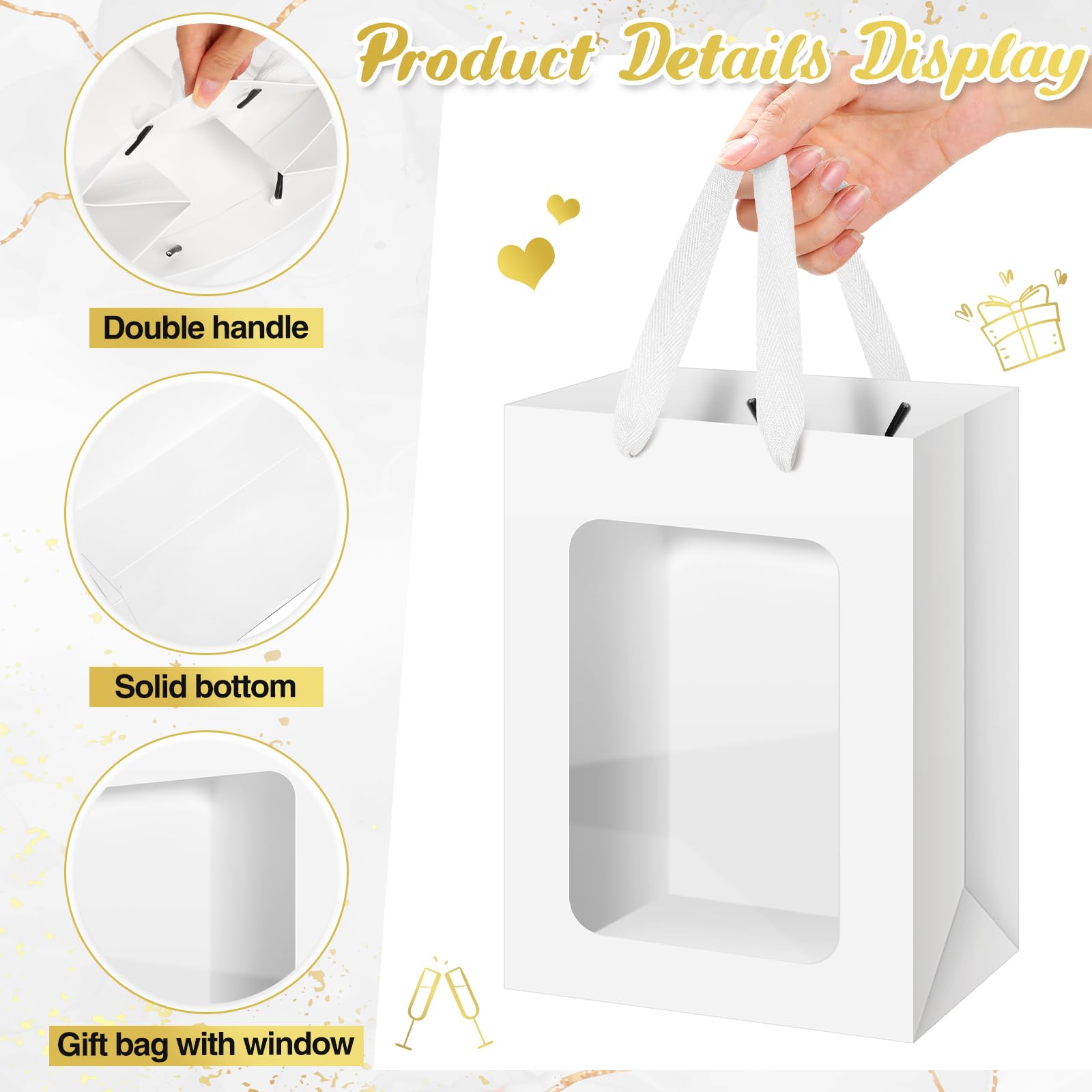 Foto 4 pulgar | Bolsas de Regalo Zhanmai 36 Piezas con Ventana Transparente- Venta Internacional