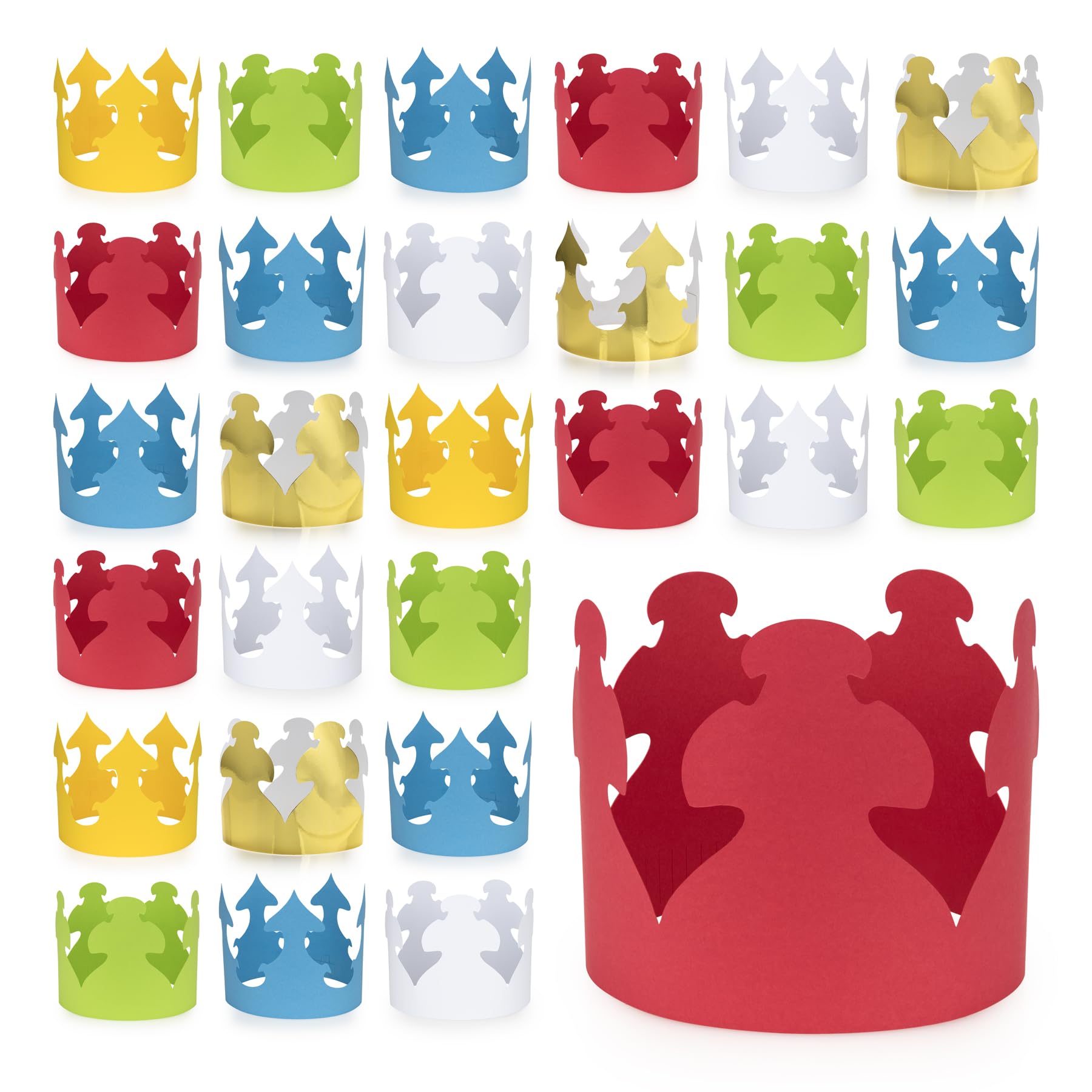 Foto 7 pulgar | Paquete De 144 Coronas De Papel Hygloss, Multicolor, Para Fiestas Infantiles - Venta Internacional.