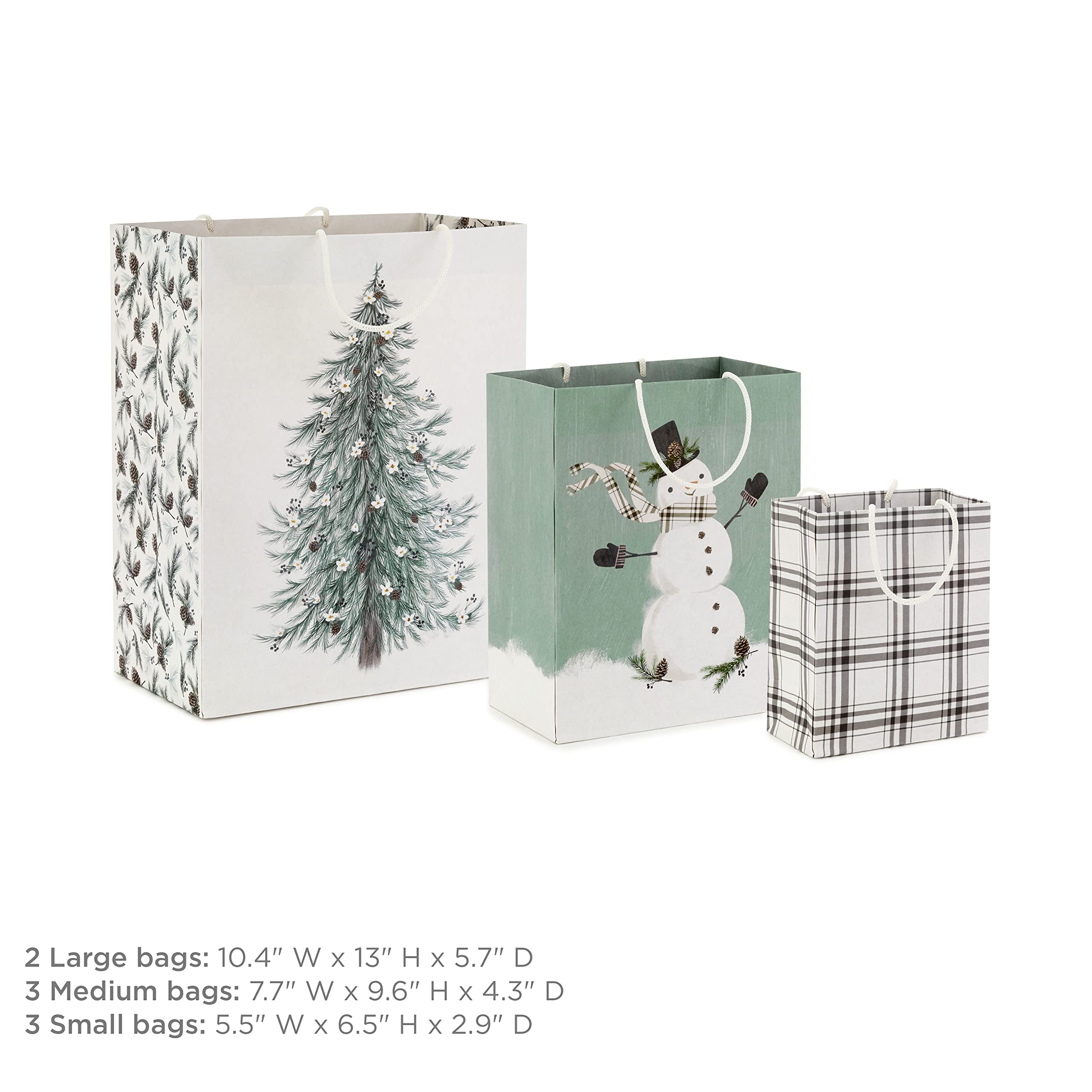 Foto 4 pulgar | Surtido De Bolsas De Regalo Hallmark Christmas (8 Bolsas: 3 Pequeñas 6, 3 Medianas 9, 2 Grandes 13) - Venta Internaci