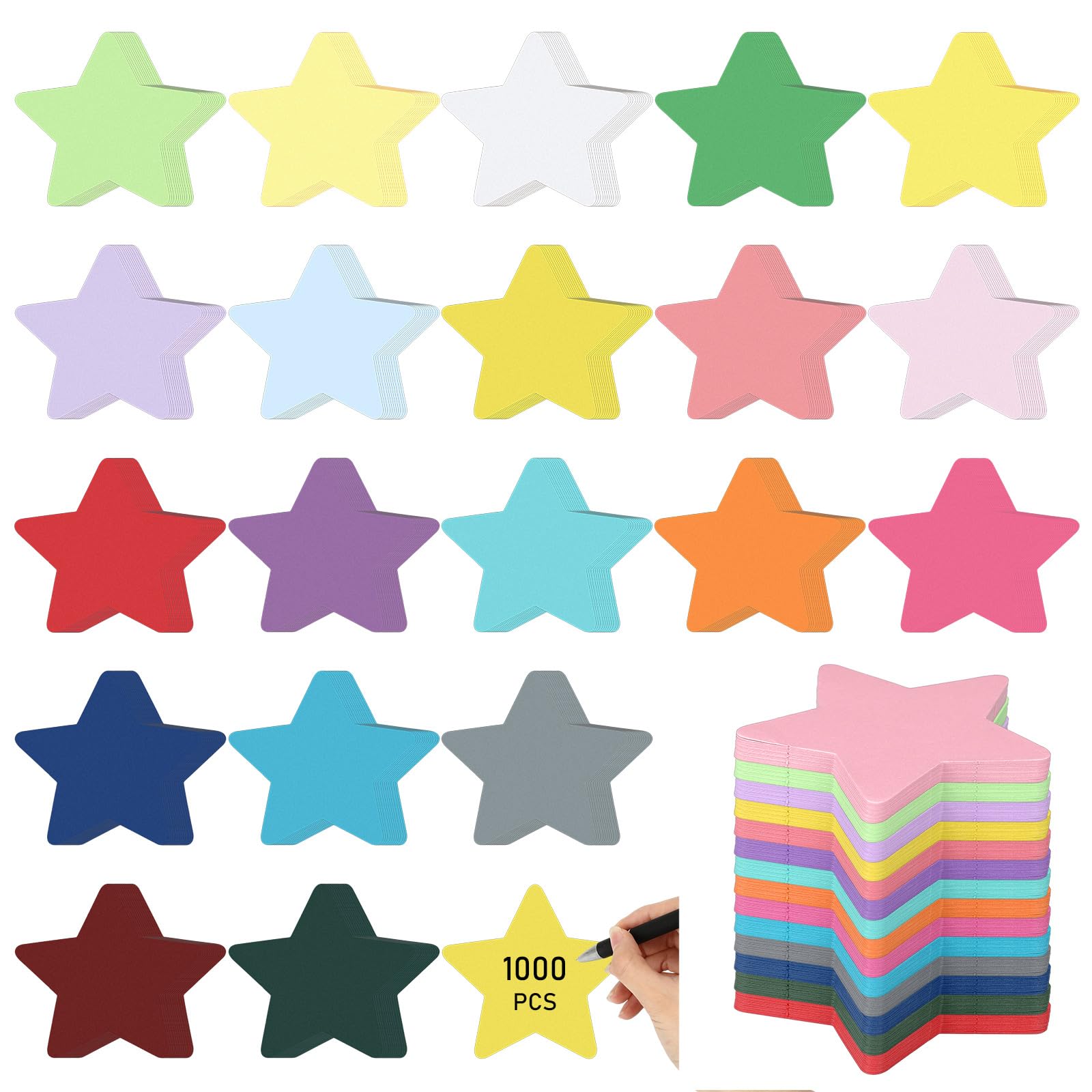 Foto 2 pulgar | Papel Recortado En Forma De Estrella Con Forma De Estrella, 10 X 10 Cm, 1000 Unidades - Venta Internacional.