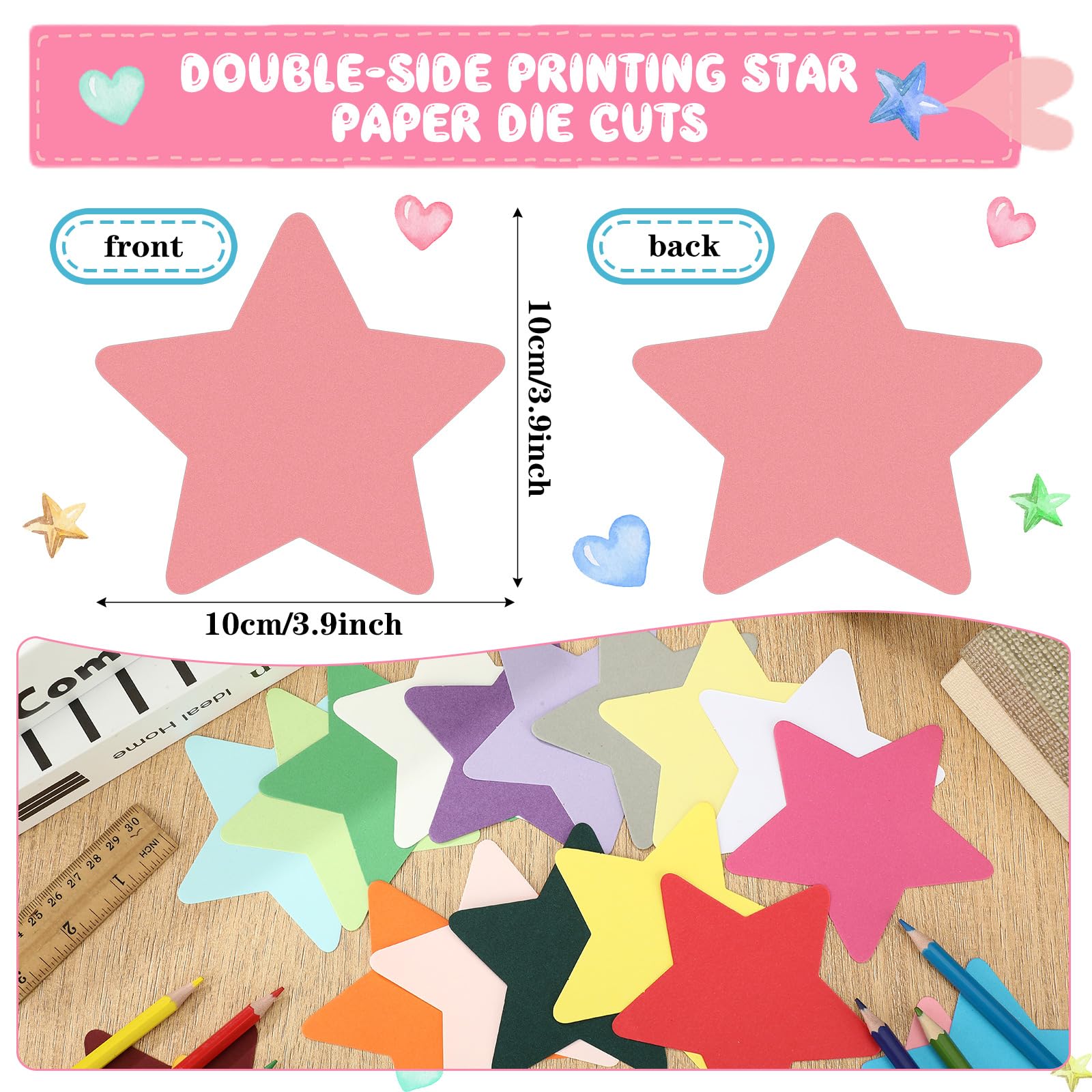Foto 3 pulgar | Papel Recortado En Forma De Estrella Con Forma De Estrella, 10 X 10 Cm, 1000 Unidades - Venta Internacional.