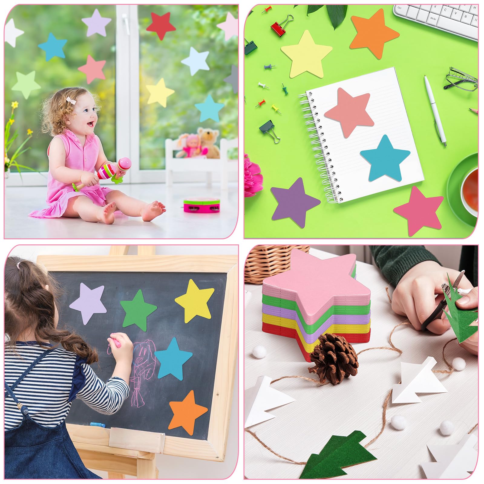 Foto 7 | Papel Recortado En Forma De Estrella Con Forma De Estrella, 10 X 10 Cm, 1000 Unidades - Venta Internacional.