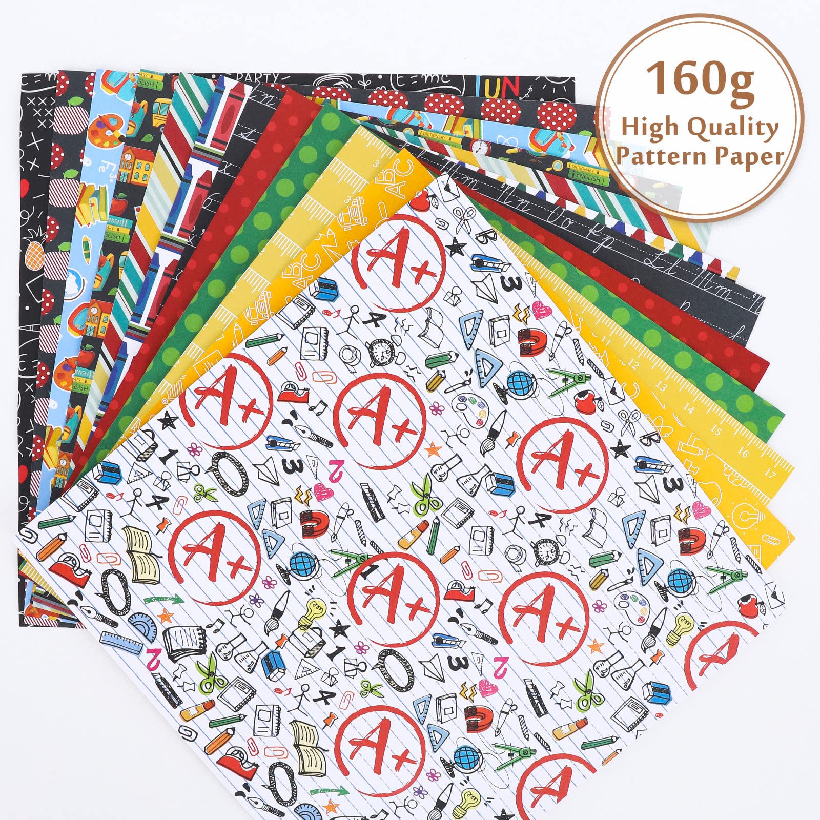 Foto 6 pulgar | Papel Especial Para Álbumes De Recortes Whaline Back To School, 30 X 30 Cm - Venta Internacional.