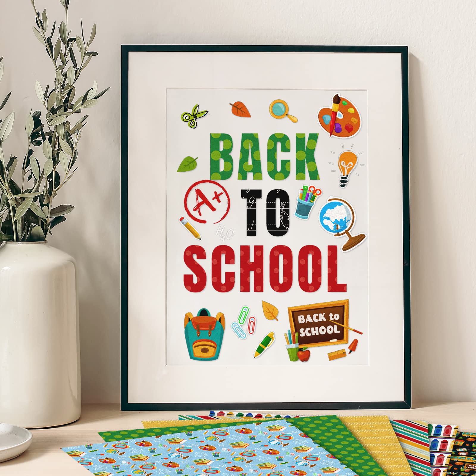 Foto 8 pulgar | Papel Especial Para Álbumes De Recortes Whaline Back To School, 30 X 30 Cm - Venta Internacional.