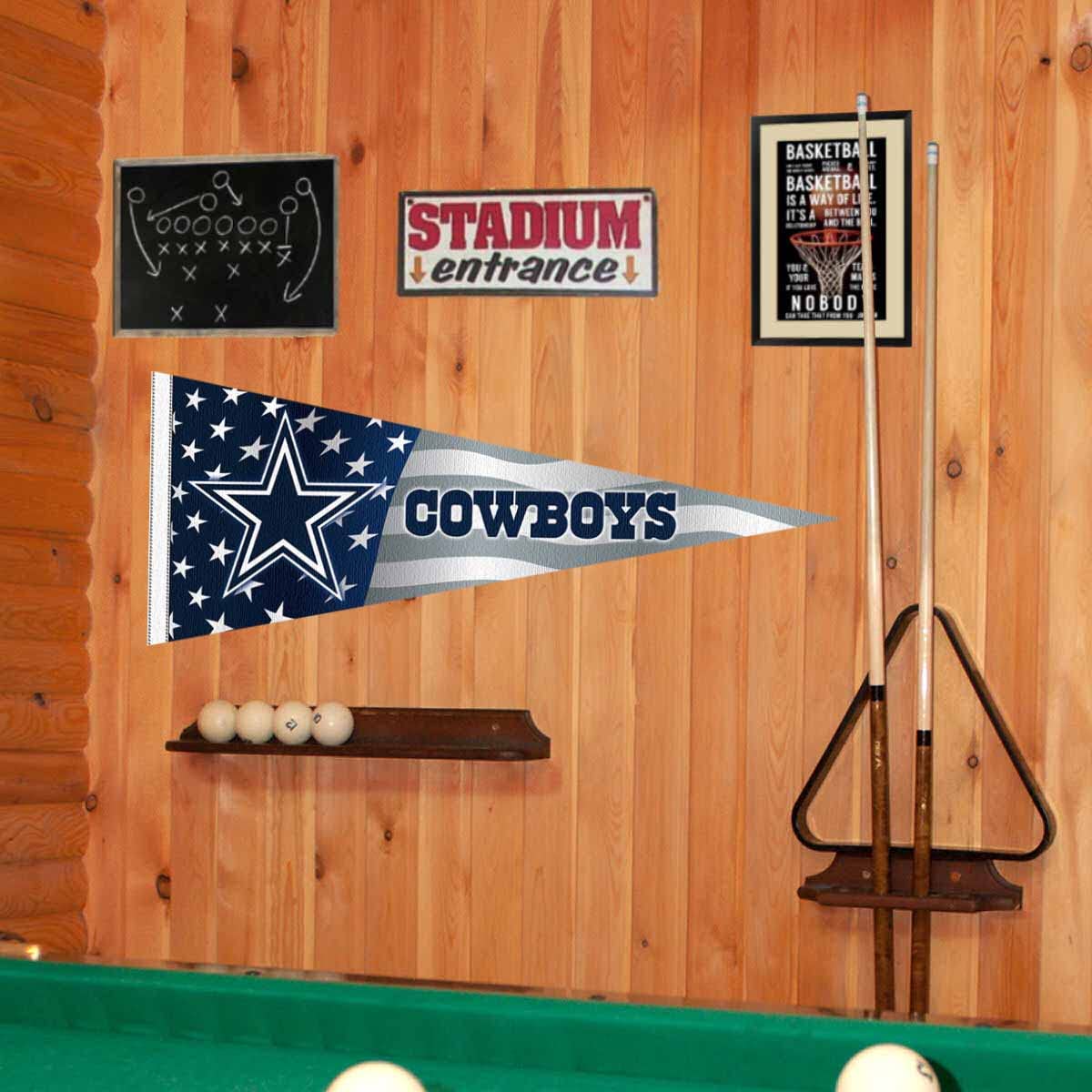 Foto 2 | Dallas Cowboys Nation Usa Americana Stars And Stripes Pennant Banner Flag - Venta Internacional.