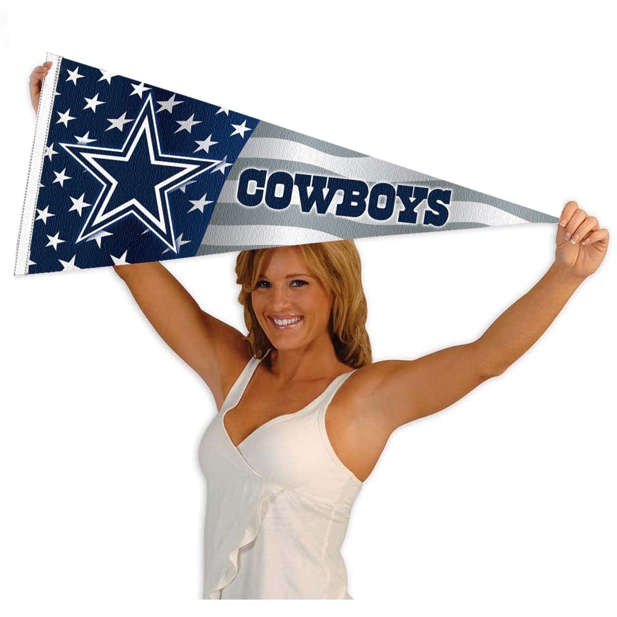 Foto 5 pulgar | Dallas Cowboys Nation Usa Americana Stars And Stripes Pennant Banner Flag - Venta Internacional.