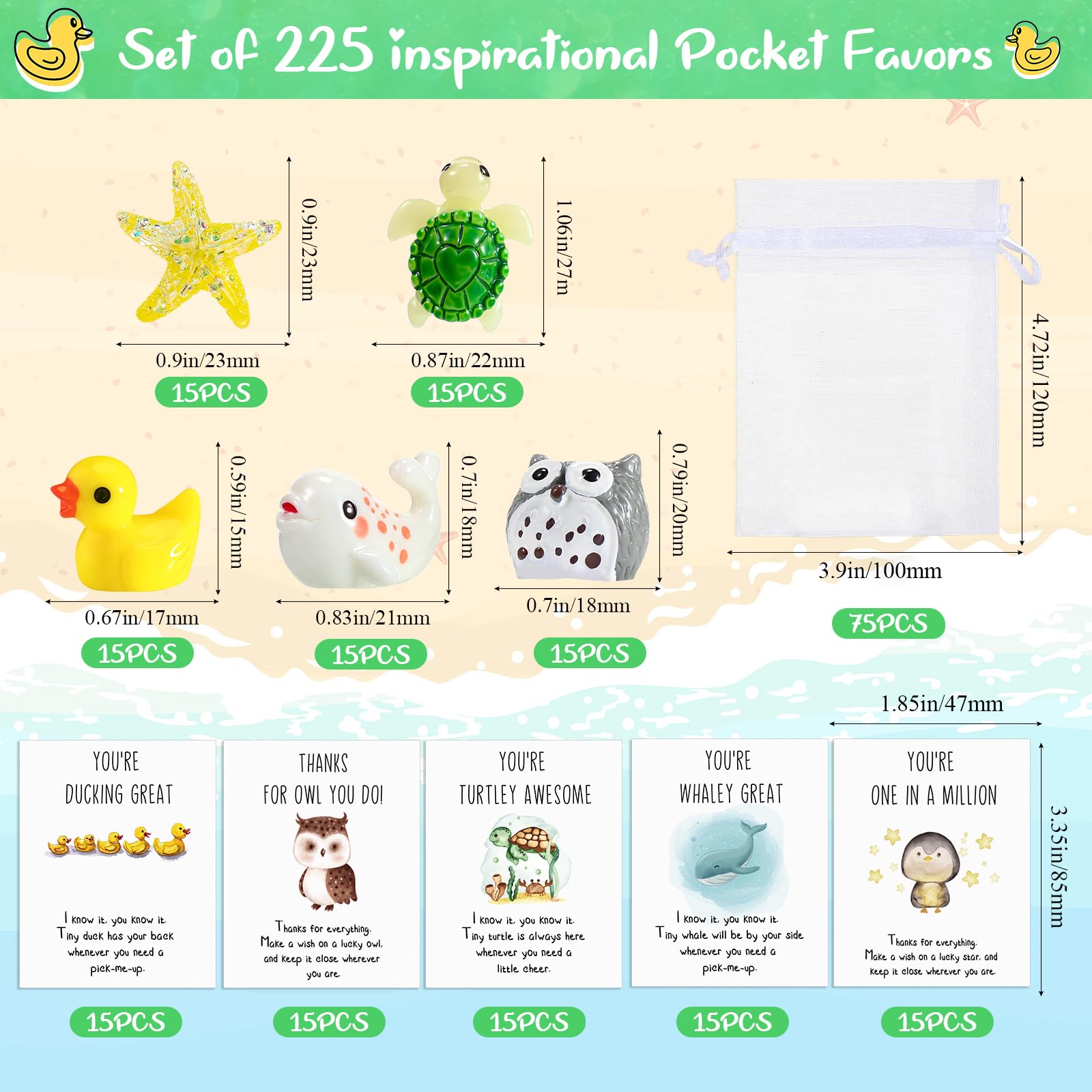 Foto 3 pulgar | Set De Regalo De Agradecimiento A Los Empleados Fumete Con Patos Y Tarjetas De Resina - Venta Internacional.