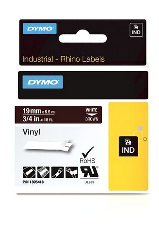 Cinta Adhesiva De Vinilo Label Tape Dymo Rhino De 18 Pies, 3/4 Pulgadas - Venta Internacional.