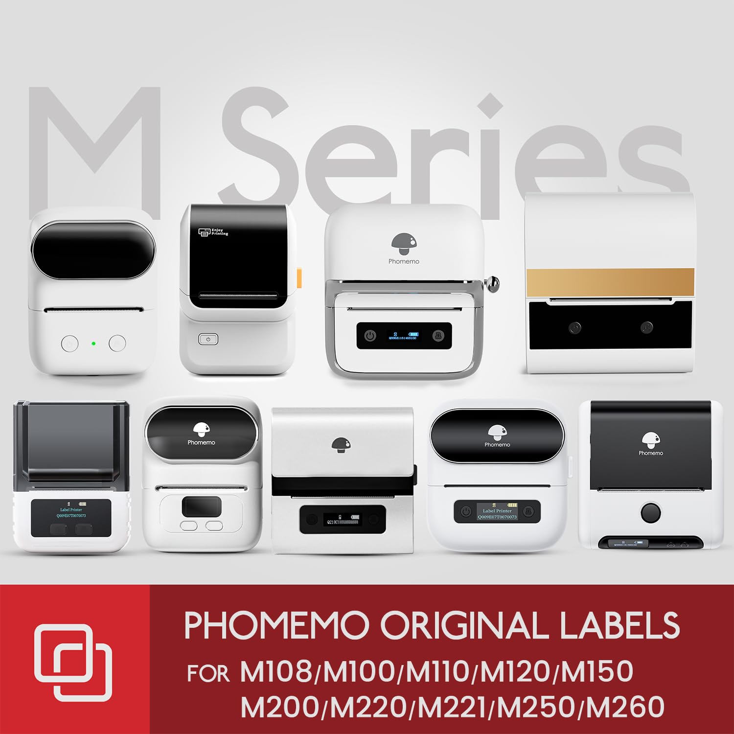 Foto 5 pulgar | Etiquetas Phomemo Square Series 230 De 40 X 30 Mm Para M110 - Venta Internacional.