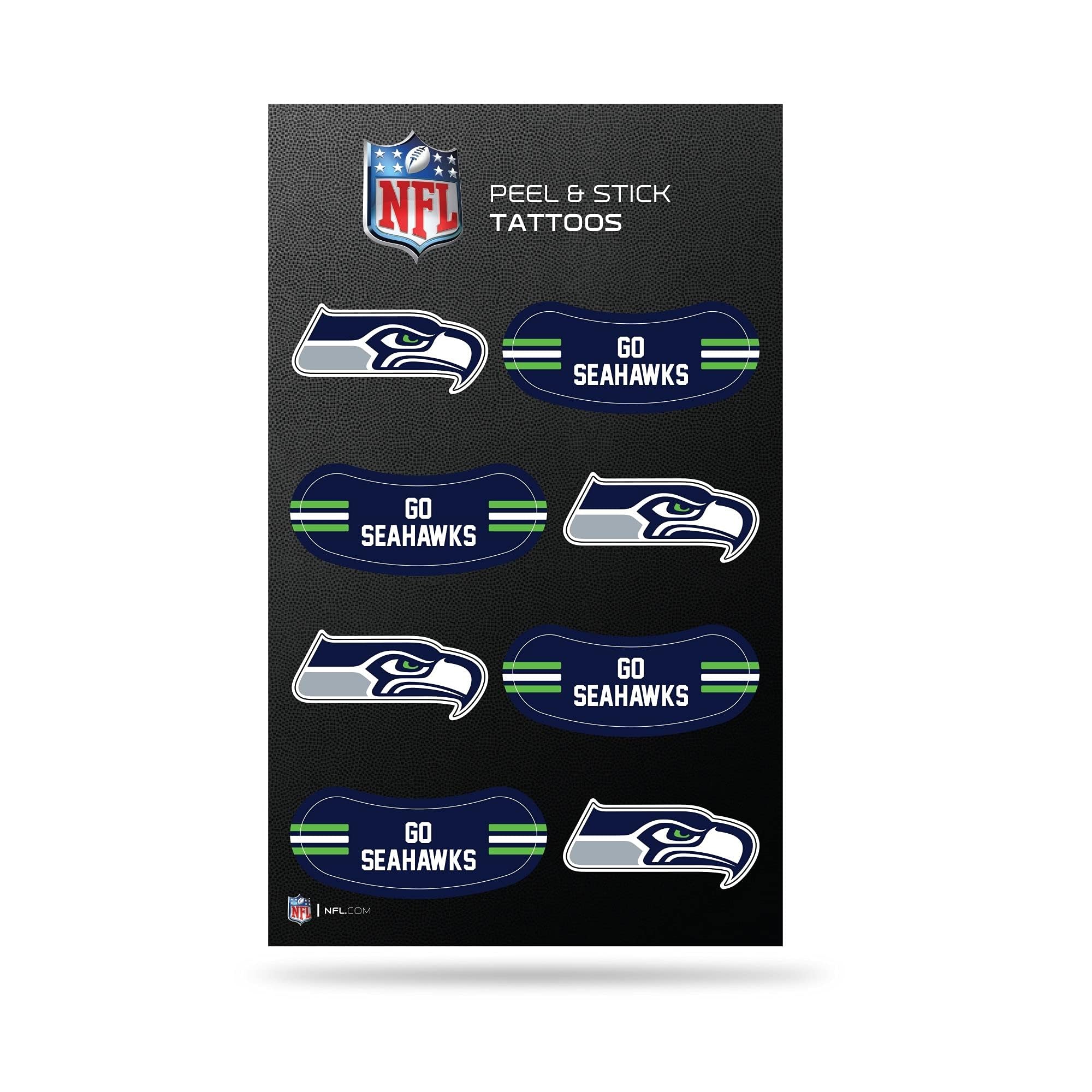 Foto 2 pulgar | Tatuajes Temporales Rico Industries Nfl Seattle Seahawks - Venta Internacional.