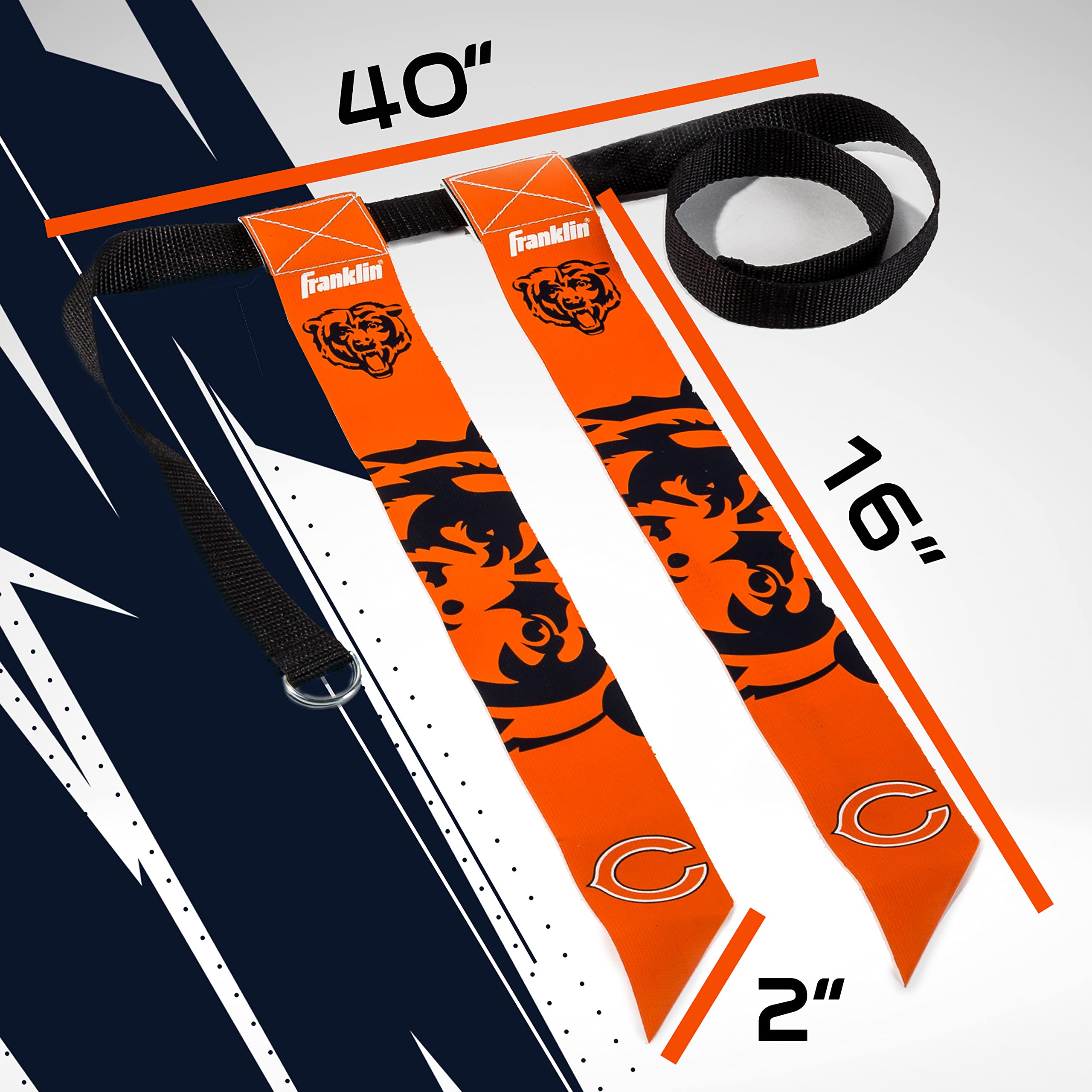 Foto 3 pulgar | Set Con Bandera De Fútbol Americano Franklin Sports Nfl Chicago Bears - Venta Internacional.