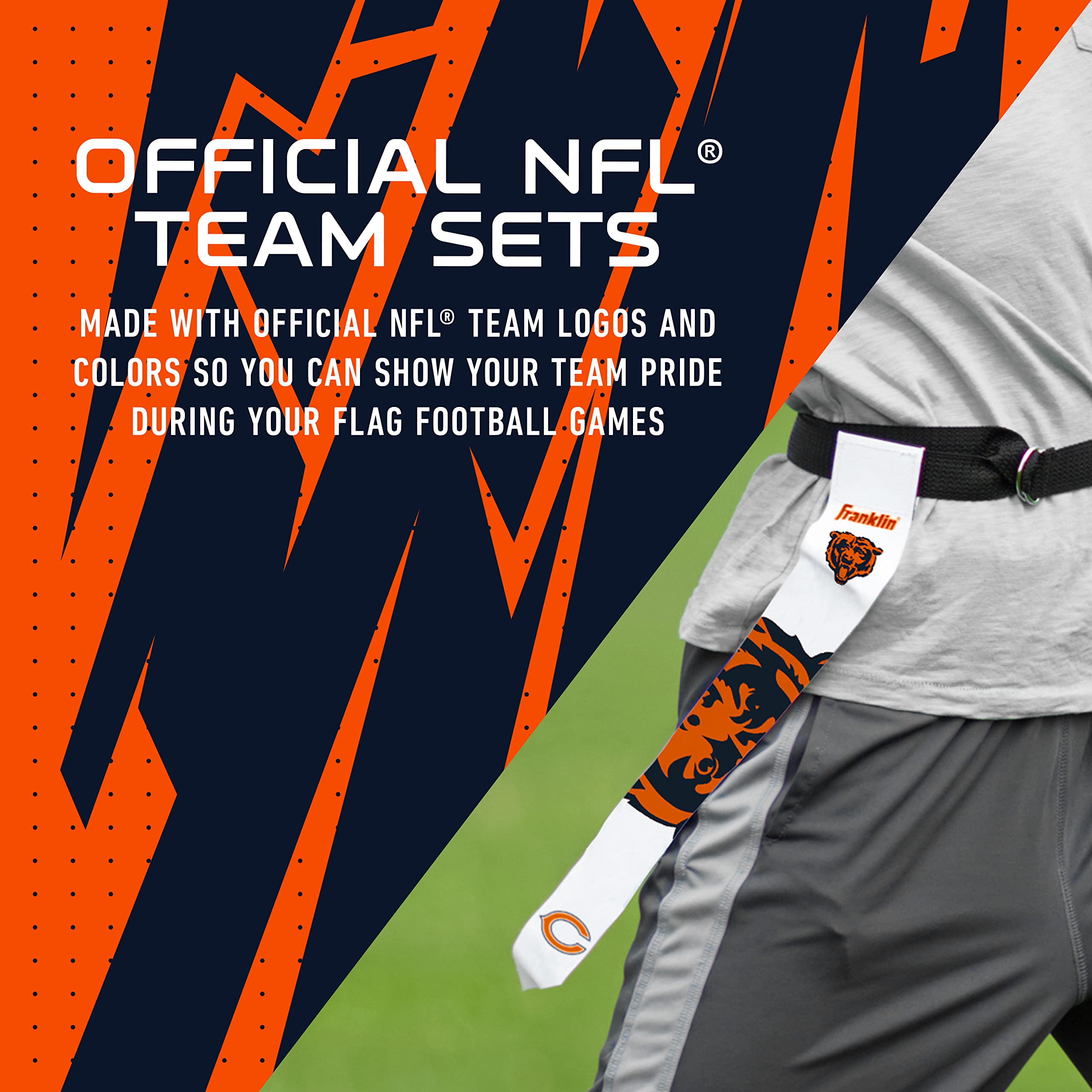Foto 5 pulgar | Set Con Bandera De Fútbol Americano Franklin Sports Nfl Chicago Bears - Venta Internacional.