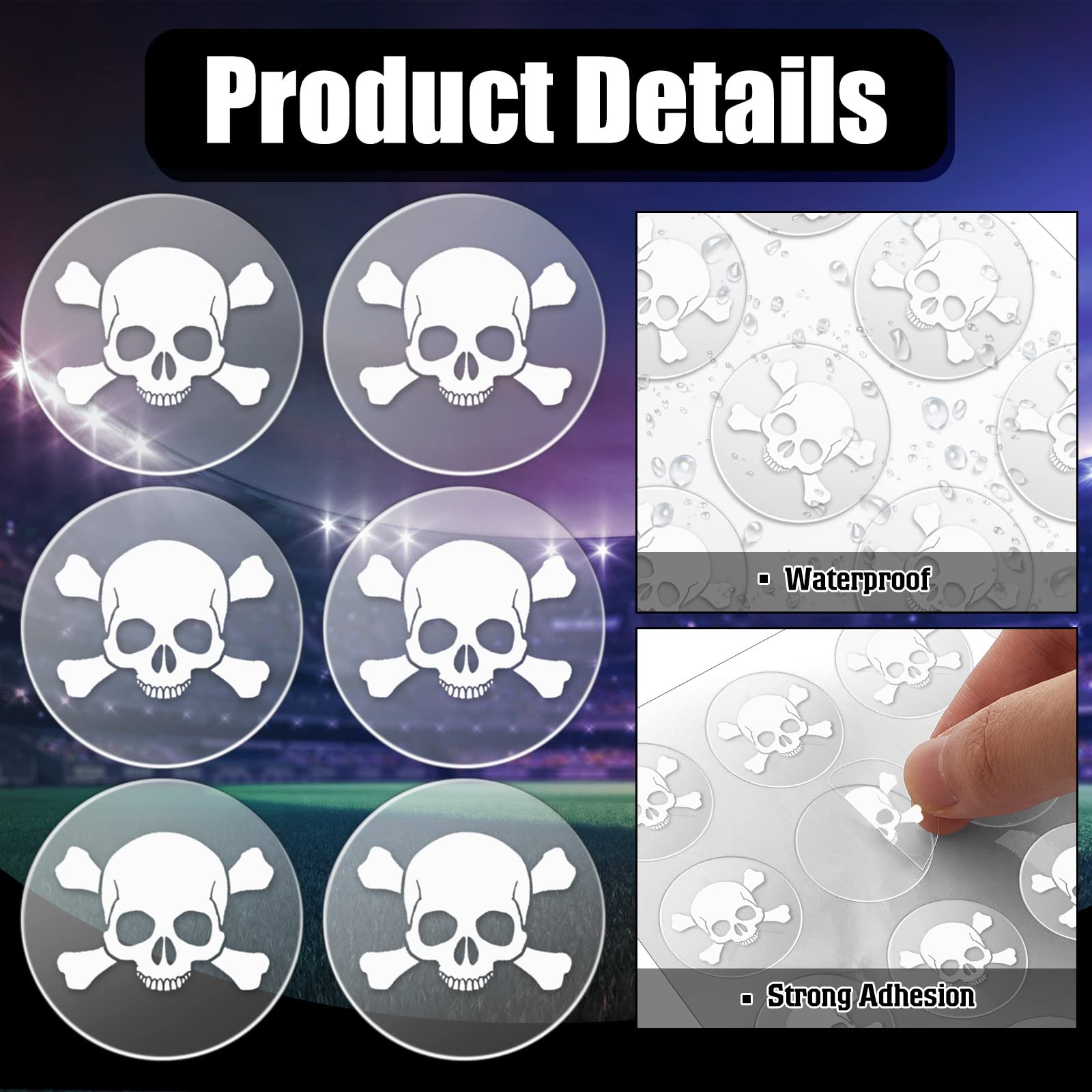Foto 5 pulgar | Calcomanías Con Diseño De Calavera De Leinuosen Para Cascos De Fútbol Y Béisbol Juvenil - Venta Internacional.