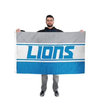 Foto 3 | Bandera Foco Detroit Lions Nfl Horizontal 150 Cm X 90 Cm - Venta Internacional.